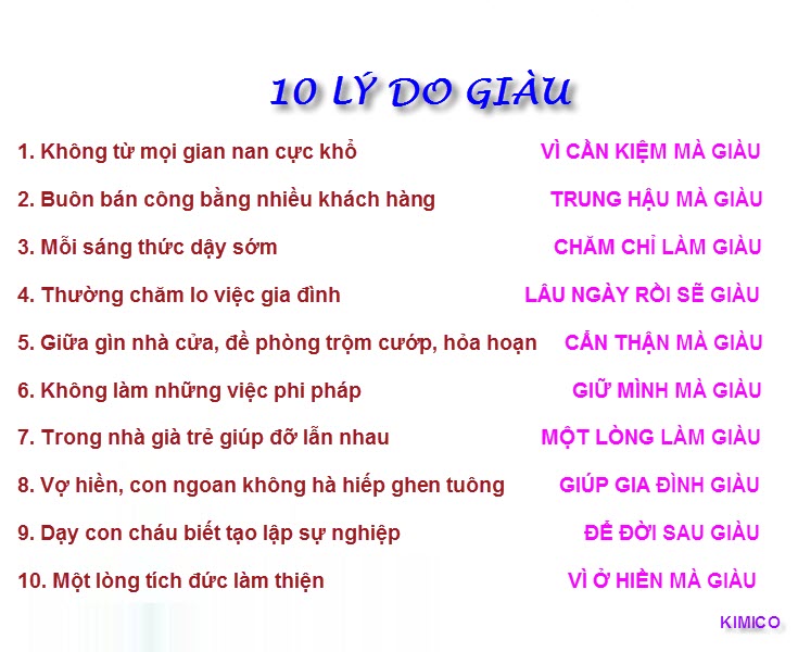 10 l&yacute; do gi&uacute;p bạn gi&agrave;u c&oacute;, học c&aacute;ch l&agrave;m gi&agrave;u