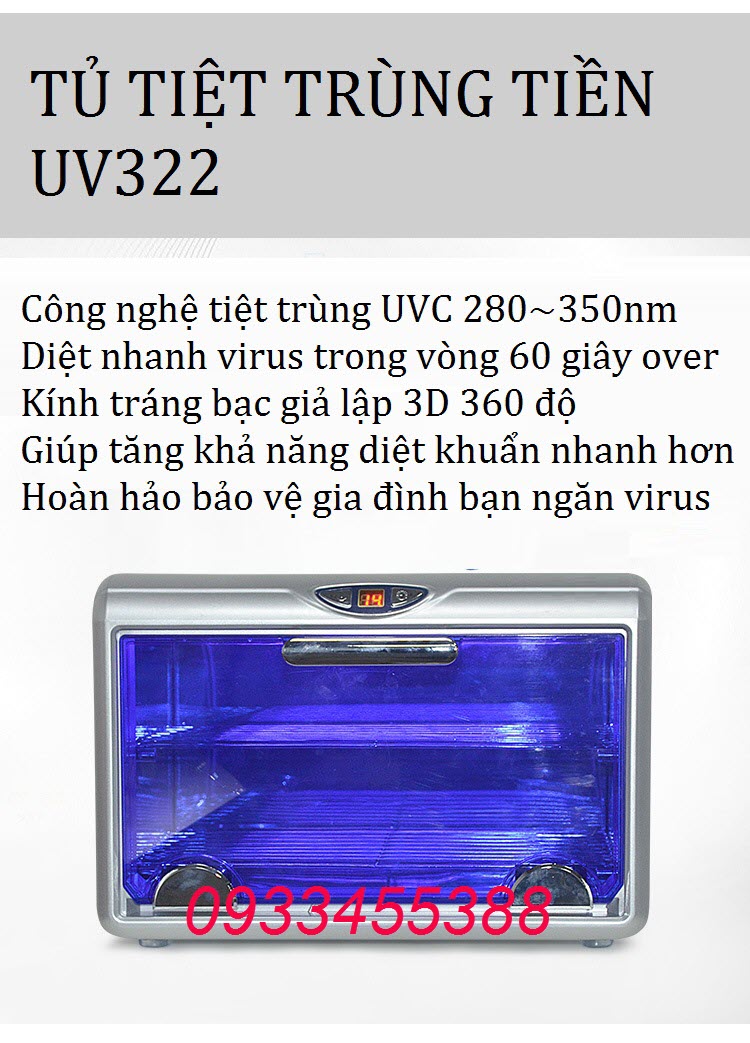 Tủ tiệt trùng tiền mặt UV322 công nghệ giả lập 3D tiên tiến nhất hiện nay Tủ UV tiệt trùng tiền mặt bán ở đâu tại Tp.HCM