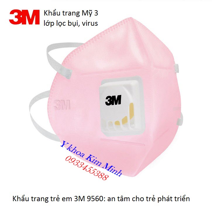 3M 9560 khẩu trang trẻ em lọc bụi và ngăn chặn virus - Y Khoa Kim Minh