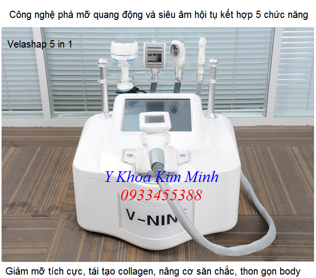 Thiết bị giảm béo cao cấp 5 trong 1 Velashap - Y Khoa Kim Minh Thiết bị thẩm mỹ giảm béo cap cấp 5 trong 1 Velashap V-nine - Y khoa Kim Minh