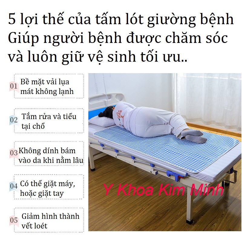 5 ưu điểm và lợi thế sử dụng tấm lót trải giường người bệnh
