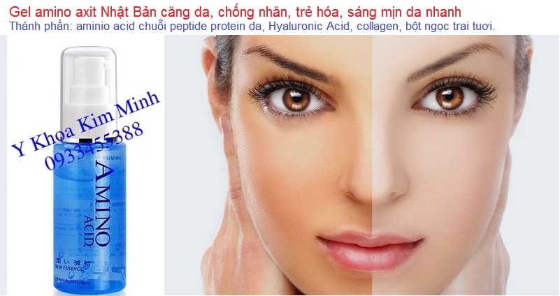 Serum gel amino acid Hanajirushi Nhật chuyên giữ ẩm chống nhăn, trắng sáng, trẻ hóa da - Y khoa Kim Minh