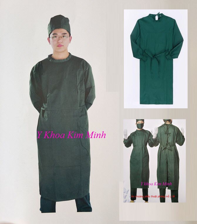 Áo choàng dùng cho bá sĩ phẫu thuật y tế - Y khoa Kim Minh Ao choang phau thuat phong mo dung cho bac si phau thuat y te ban tai Tp Ho Chi Minh