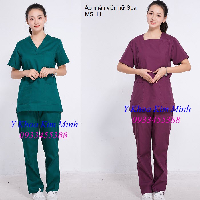 Áo nhân viên nữ thẩm mỹ dùng tại Spa MS-01 - Y Khoa Kim Minh