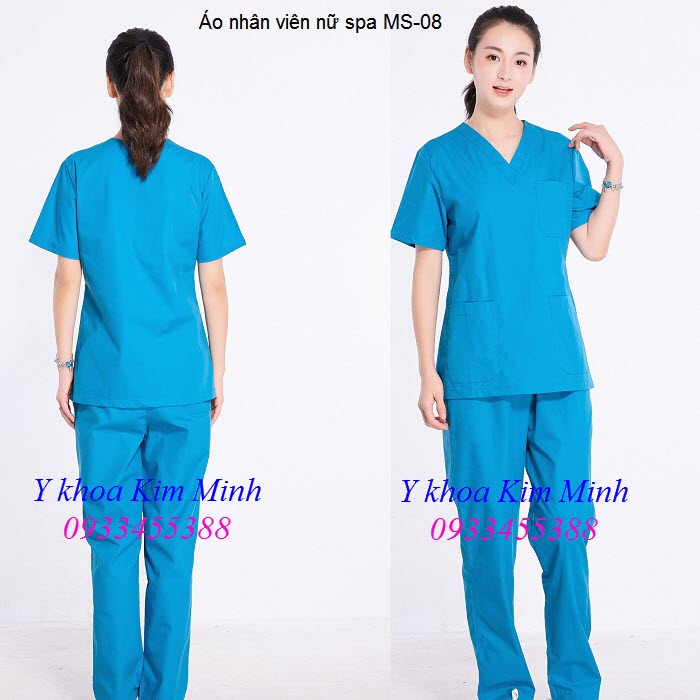 Áo spa dùng cho nhân viên nữ MS-08 - Y khoa Kim Minh
