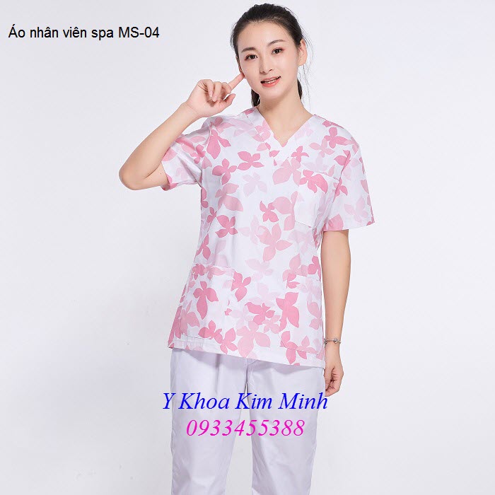 Áo nhân viên spa MS-04 may và bán tại Y Khoa Kim Minh