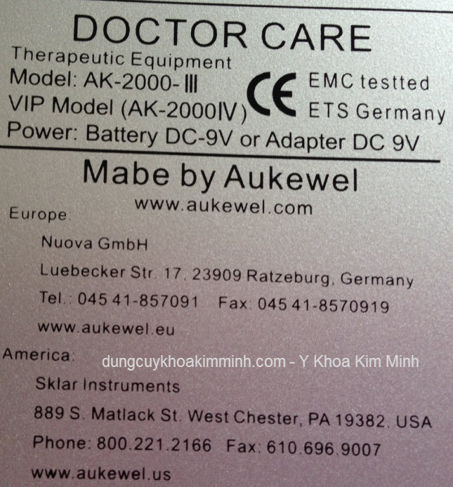 Máy mat xa miếng dán trị liệu Aukewel 8 miếng dán AK-2000-IV