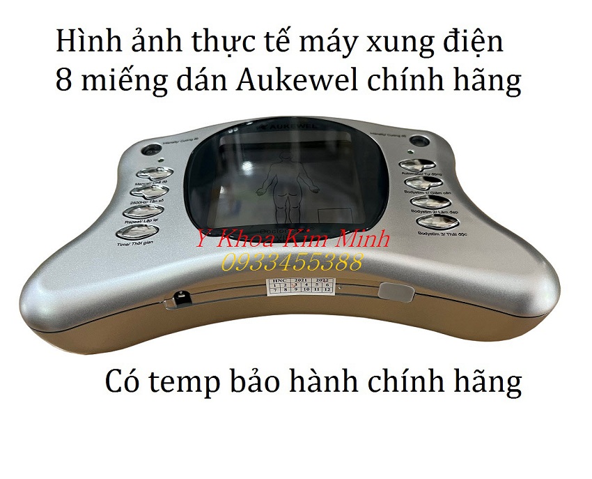 Máy xung điện 8 miếng dán điều trị giảm đau Aukewel chính hãng