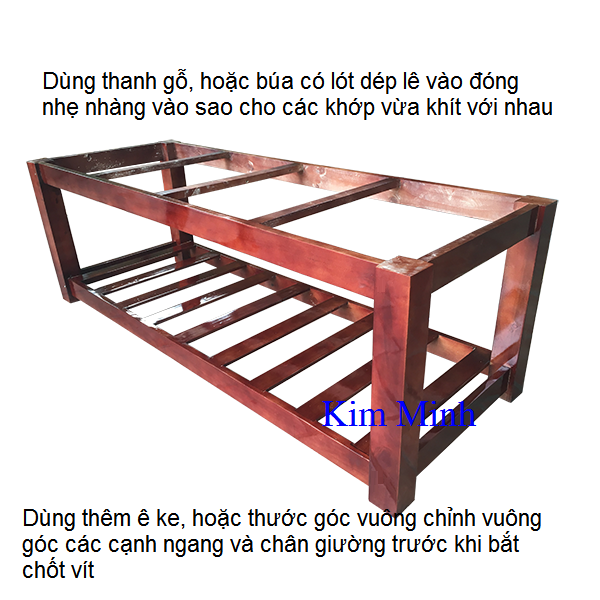 Huong dan cach lap đặt giường masssage go th&ocirc;ng kim minh