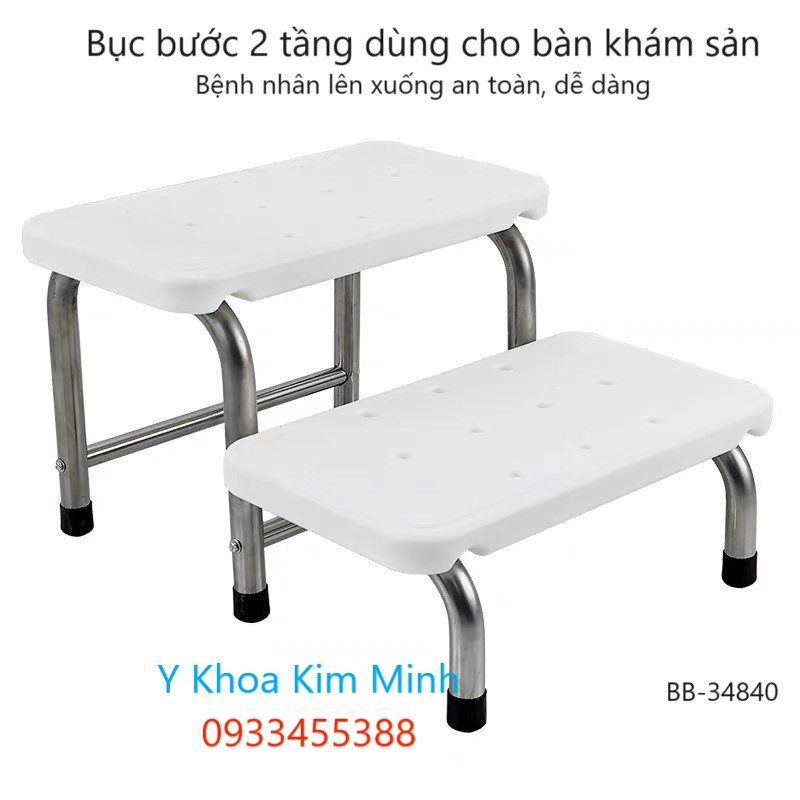 Bục bước lên xuống 2 tầng bàn khám sản khoa bán ở Y Khoa Kim Minh