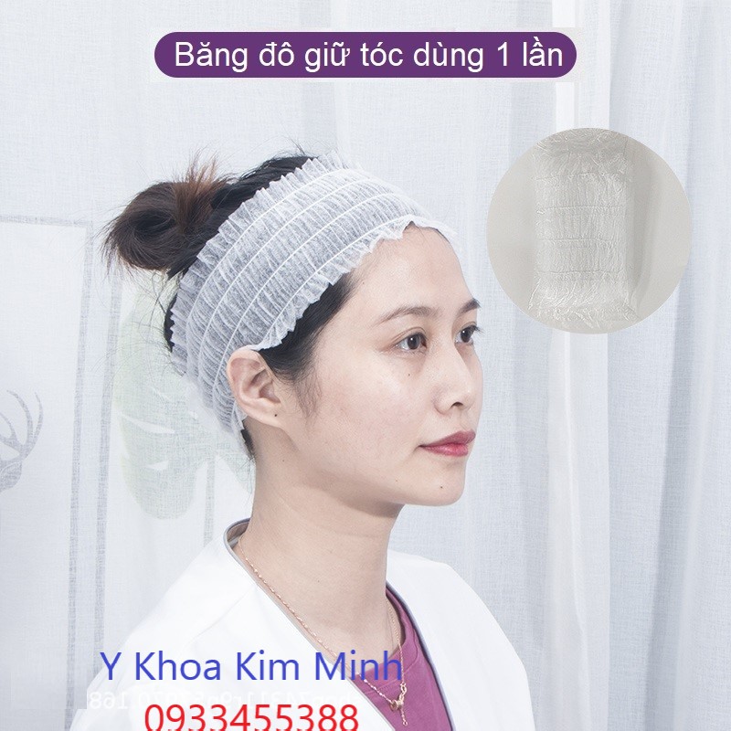 Băng đô giữ tóc dùng 1 lần bằng vải không dệt