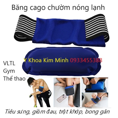 Băng dây cago chườm nóng lạnh giảm đau khớp gối, chấn thương thể thao