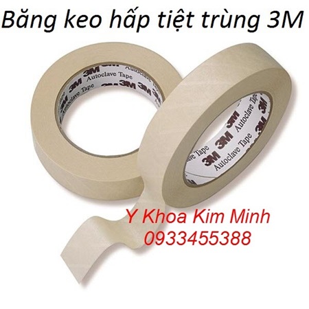 Băng keo chỉ thị nhiệt dùng dán giấy gói hấp tiệt trùng dụng cụ bán ở Y Khoa Kim Minh