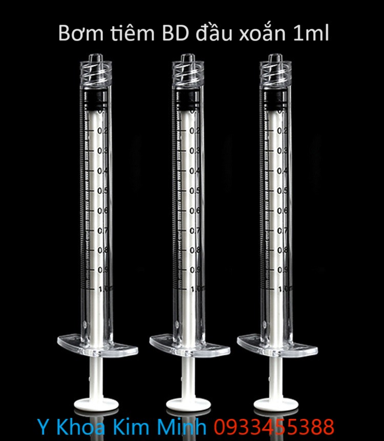 Bơm tiêm BD 1ml đầu xoắn dùng tiêm mỹ phẩm bán ở Y Khoa Kim Minh
