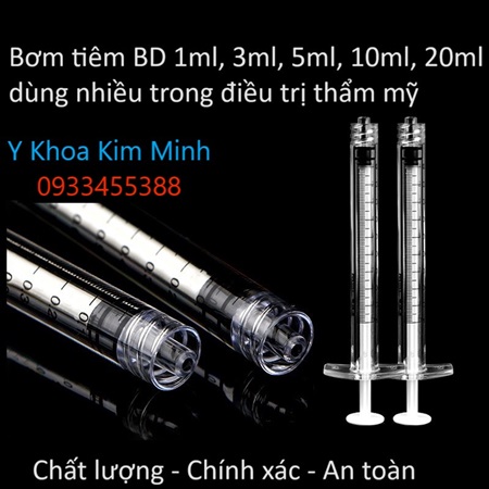 Bơm tiêm BD đầu xoắn 1ml, 3ml, 5ml, 10ml nhập Mỹ