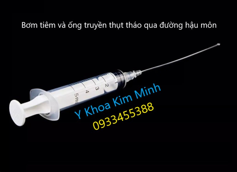 Bơm tiêm xi lanh y tế và ống truyền thụt tháo qua đường hậu môn chữa táo bón
