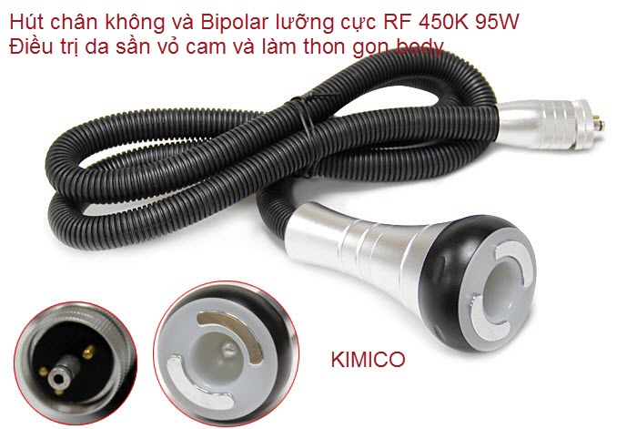 Đầu đi s&oacute;ng Vacuum + RF lưỡng cực h&uacute;t ch&acirc;n kh&ocirc;ng giảm b&eacute;o