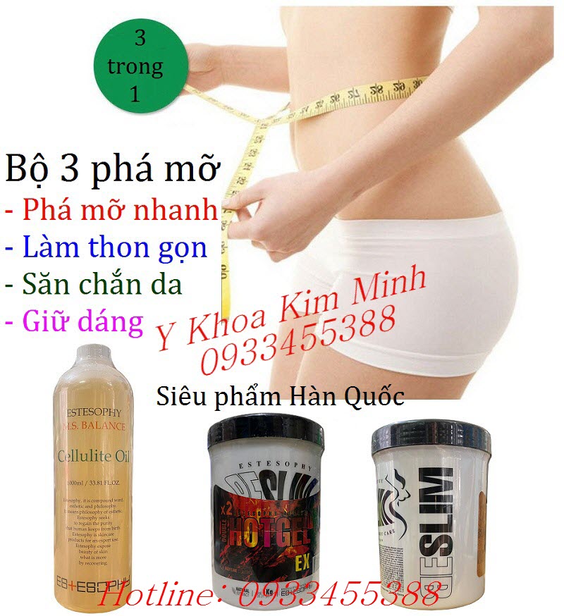 Bộ 3 phá mỡ giảm béo siêu nhanh của cơ thể hãng Estesophy Hàn Quốc