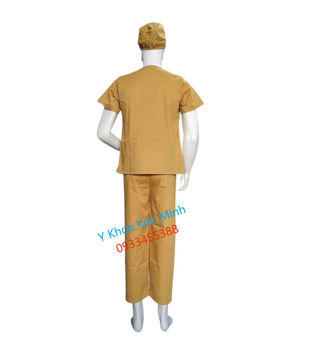 Bộ quần áo nón khẩu trang bằng vải kate dùng cho phẫu thuật viên y tê Nữ size S M L bán giá sỉ