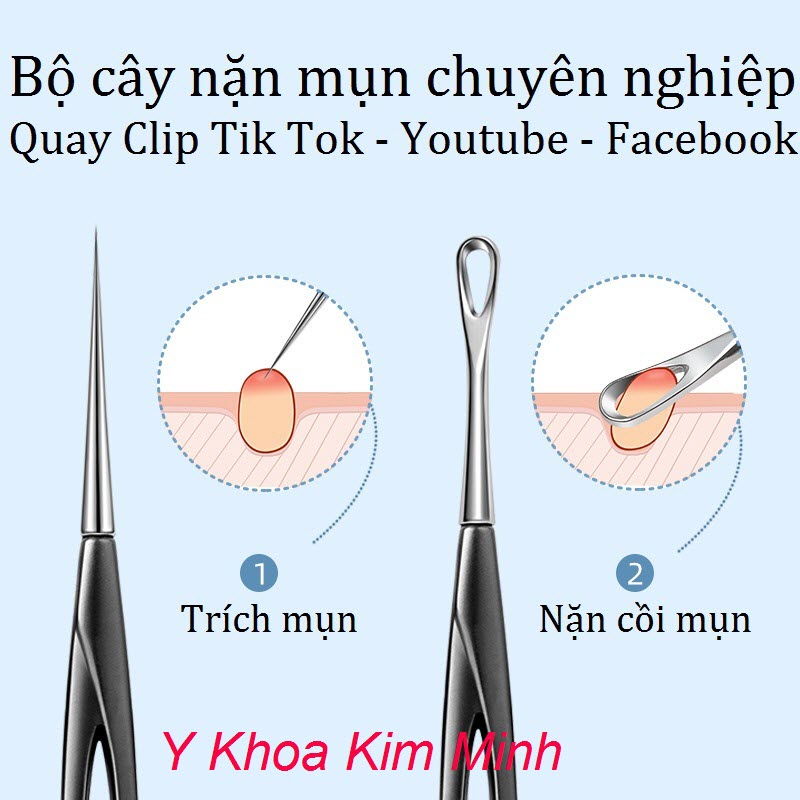 Bộ cây nặn mụn chuyên nghiệp bán ở Y Khoa Kim Minh
