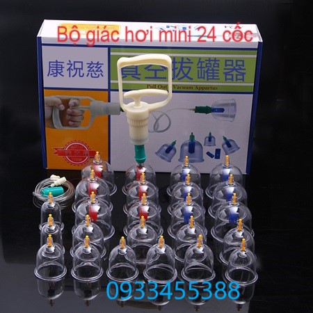 Giác hơi không dùng lửa gồm 24 bầu giác hơi