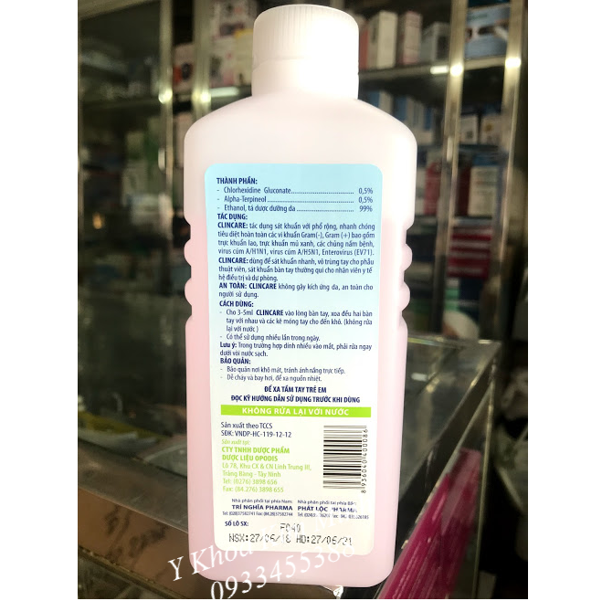 Ban Clincare dich sat khuan rua tay nhanh tai Tp Ho Chi Minh - Y Khoa Kim Minh 0933455388