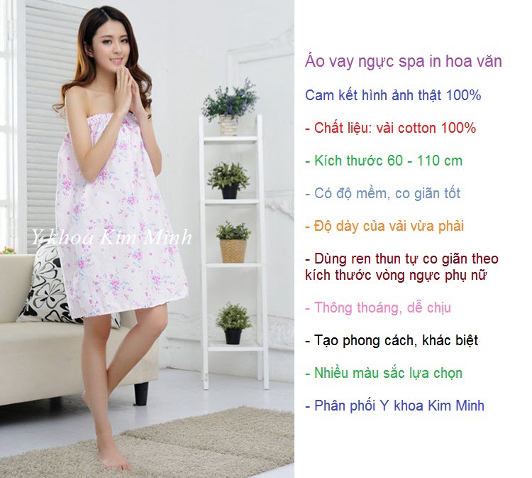 Áo vay ngực cho khách dùng tại Spa - Y khoa Kim Minh Noi ban ao vay nguc spa cho khach - Y khoa Kim Minh hotline 0933455388