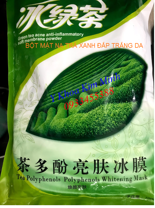 Bột mặt nạ trà xanh đắp trắng da trị nám, giảm nếp thâm - Y khoa Kim Minh 0933455388