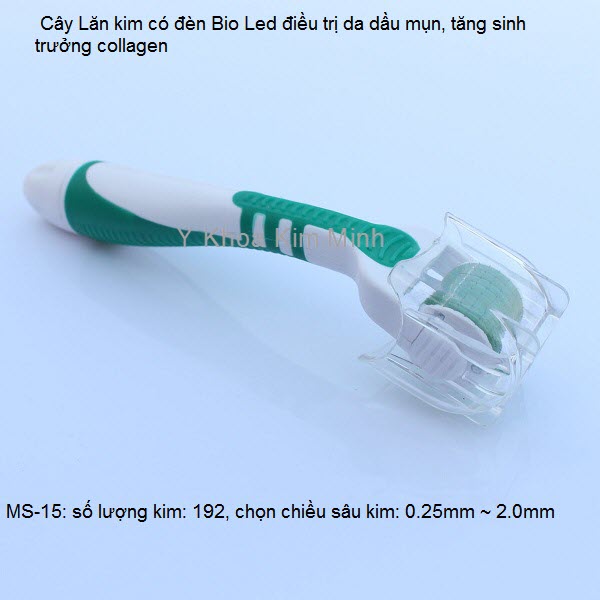 Lăn kim điện c&oacute; đ&egrave;n xanh điều trị da dầu, da nhờn, da vi&ecirc;m mụn Y Khoa Kim Minh