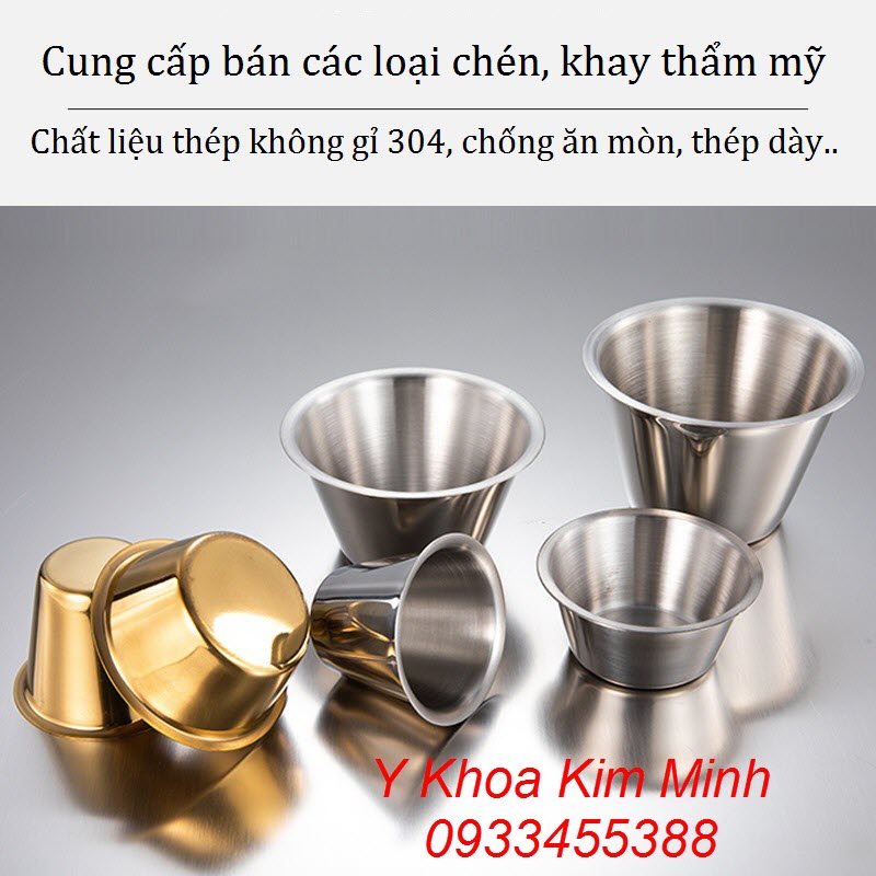 Chén vàng, chén inox vàng bán giá sỉ ở Y Khoa Kim Minh