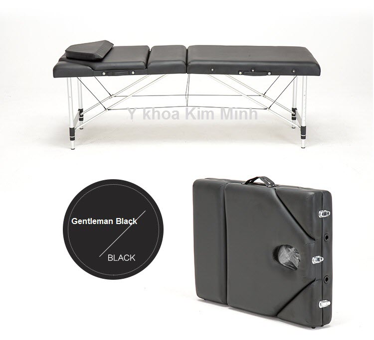 Ban giuong massage nang dau 3 khuc than nhom nem mau den - Y khoa Kim Minh