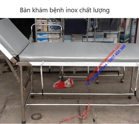 Bàn khám bệnh inox chất lượng bán ở Y Khoa Kim Minh
