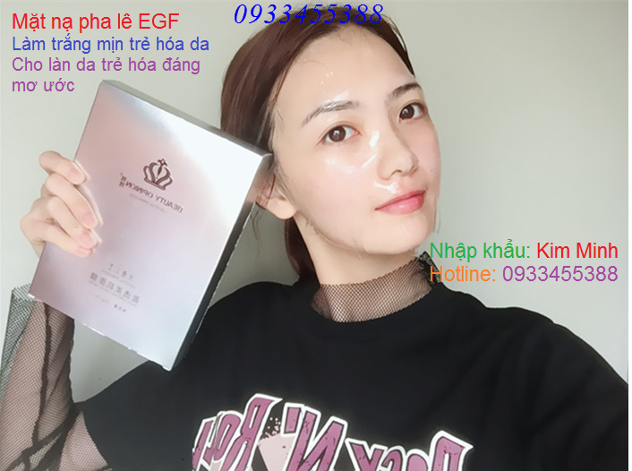 Mặt nạ miếng đắp dưỡng trắng sáng mịn da, mặt nạ pha lê EGF - Y khoa Kim Minh 0933455388