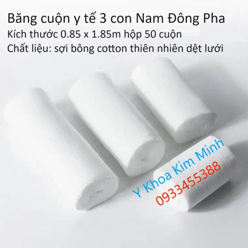 Băng cuộn y tế 3 con nai Đông Pha bán giá sỉ ở Y Khoa Kim Minh