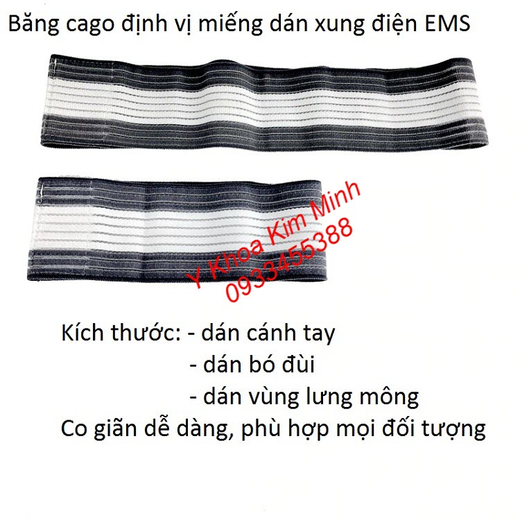 Băng cago thun bó cố định miếng dán EMS vật lý tri liệu