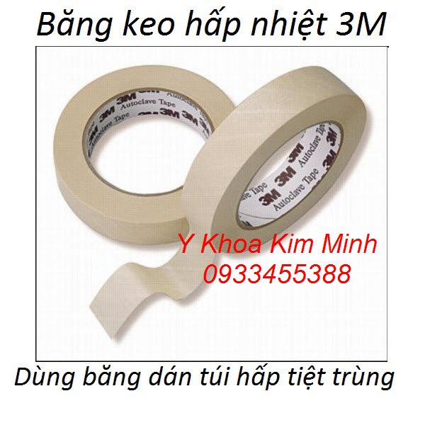 Băng keo hấp nhiệt tiệt trùng dùng trong y tế 3M Tape Autoclave