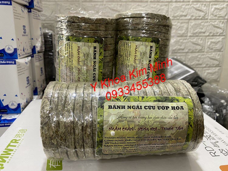 Ngải cứu bánh khô ướp hoa dùng ngâm chân cho bà mẹ, chị em phụ nữ sau khi sinh