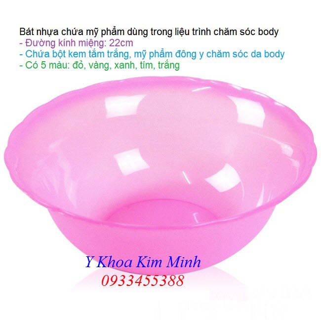 Bát nhựa spa dùng để khấy trộn khem mỹ phẩm tắm trắng chăm sóc da body - Y khoa Kim Minh