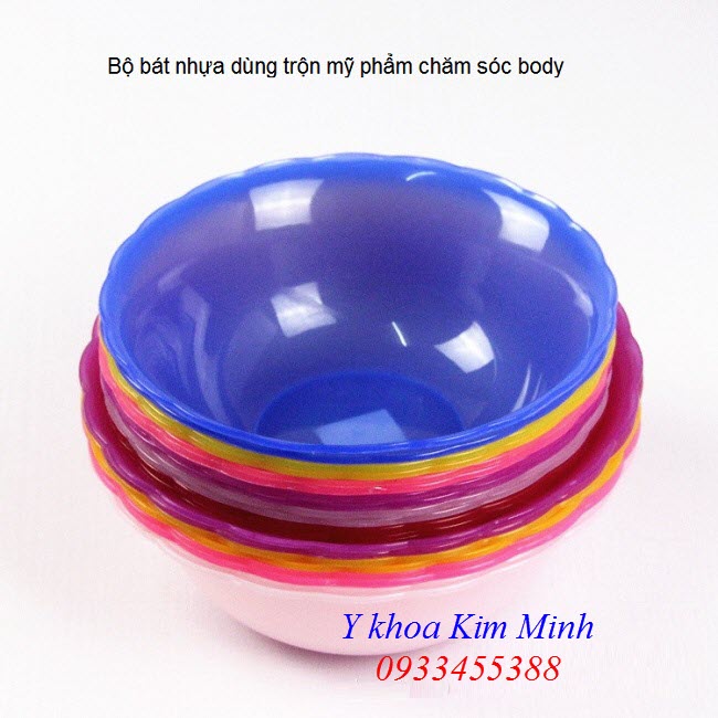 Bát nhựa spa trộn kem tắm trắng, mỹ phẩm dưỡng da body - Y khoa Kim Minh