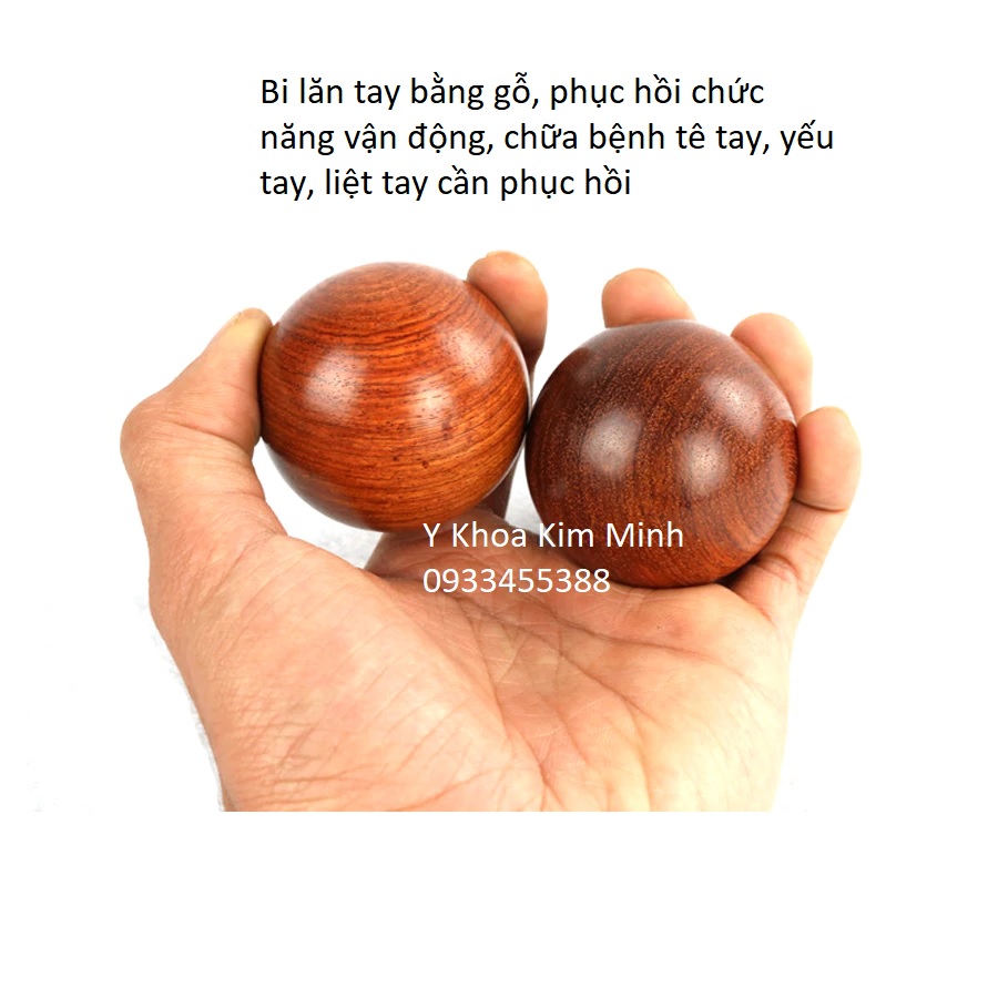 Bi lăn tay gỗ dùng phục hồi chức năng liệt tay, tăng vận động cầm nắm vật dụng