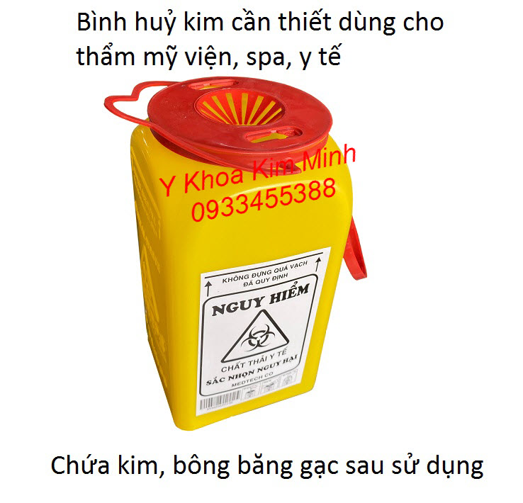 Bình huỷ kim bằng nhựa loại nhỏ bán tại Y khoa Kim Minh Bình huỷ kim bằng nhựa loại nhỏ bán tại Tp.HCM - Y Khoa Kim Minh