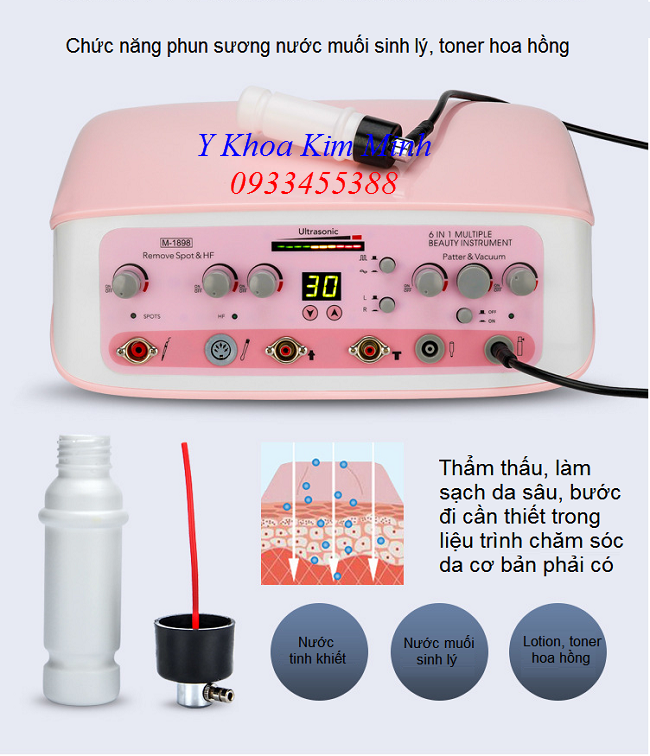 Bình phun nước muối sinh lý, toner hoa hồng của máy chăm sóc da mặt đa năng bán tại Y khoa Kim Minh