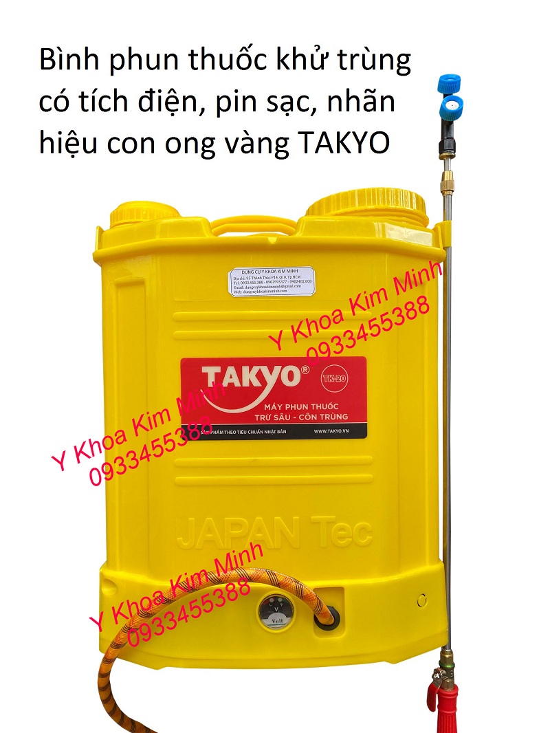 Bình phun thuốc sát trùng diệt khuẩn con ong vàng có tích điện Takyo