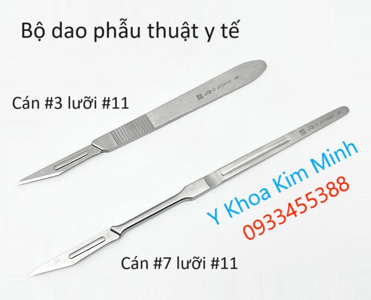 Bộ dao phẫu thuật y tế #3 lưỡi dao #11, cán dao #7 lưỡi dao #11