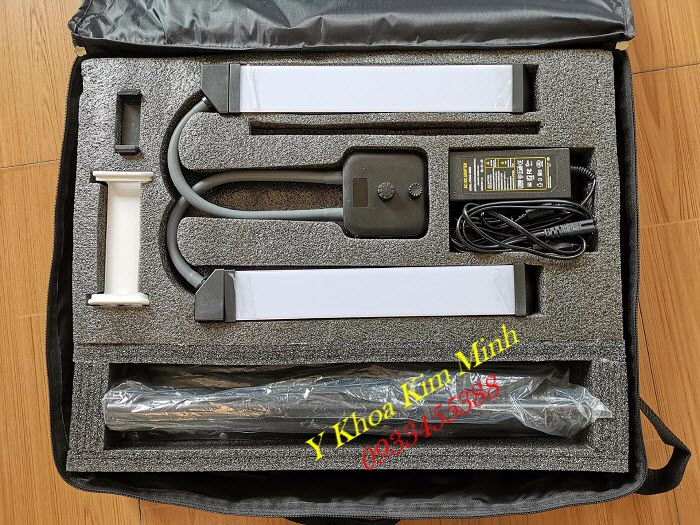 Bộ đèn Led 2 bóng L-402 dùng để livestream trực tiếp cho spa thẩm mỹ viện - Y khoa Kim Minh