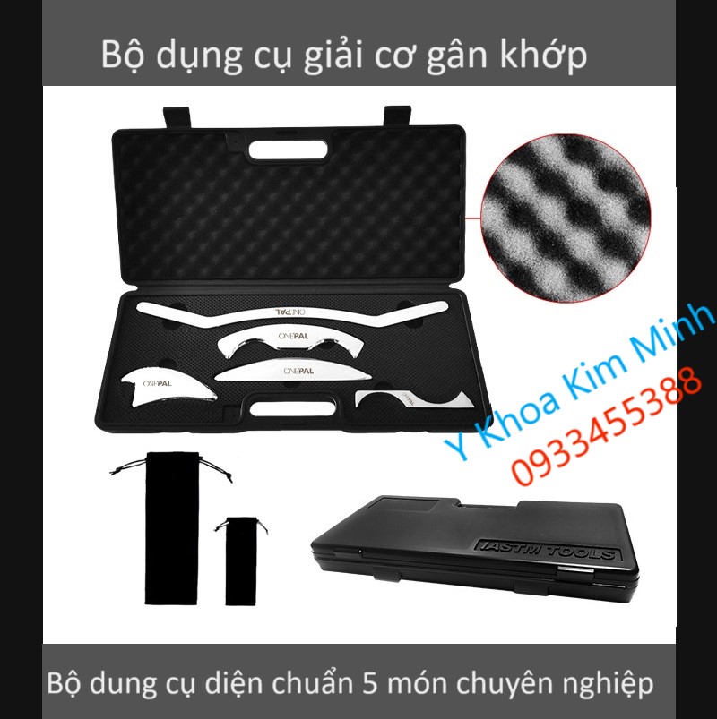 Bộ dụng cụ giải cơ huyệt đạo 5 món bằng inox thép không gỉ bán ở Tp.HCM