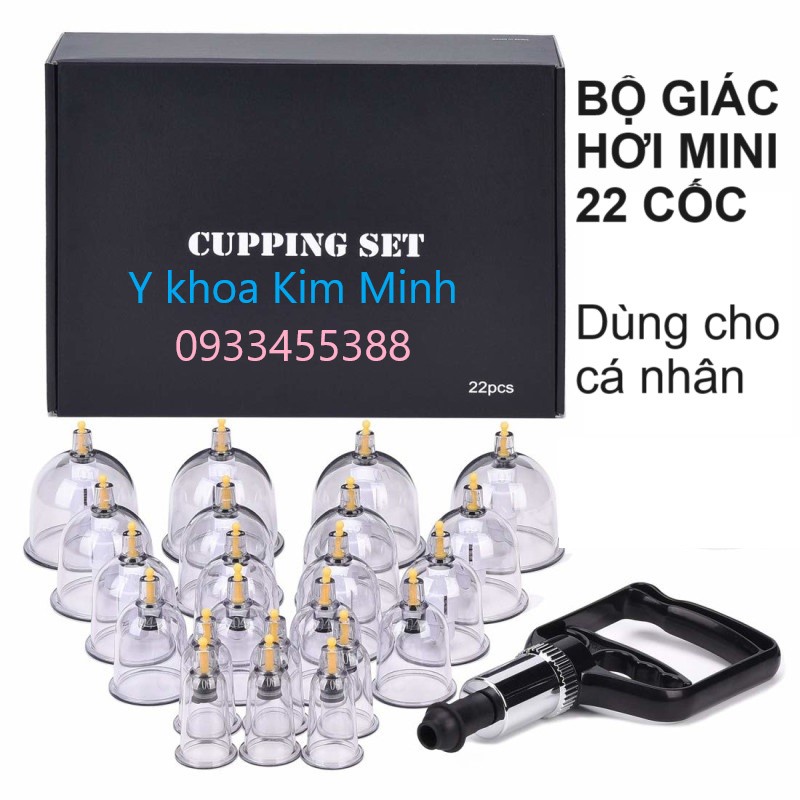 Giác hơi mini 22 cốc hộp đen bán ở Tp.HCM