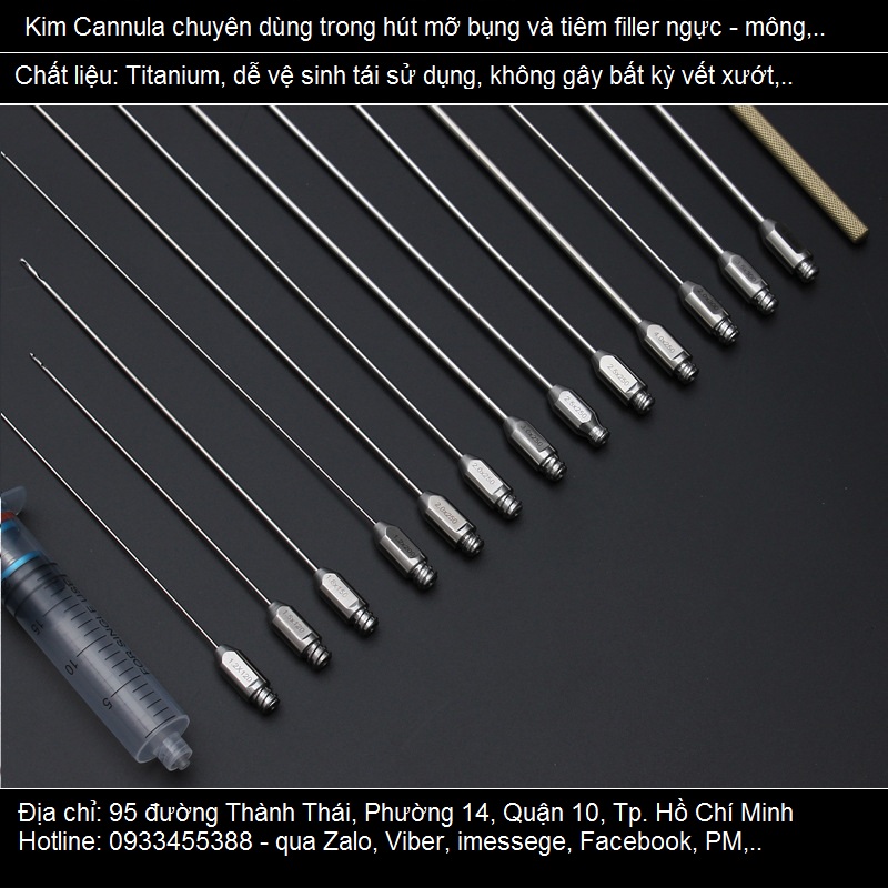Bo kim Cannula dau tu chuyen hut mo bung mong dui va tiem fiiler nguc mong ban tai Y khoa Kim Minh tp Ho Chi Minh