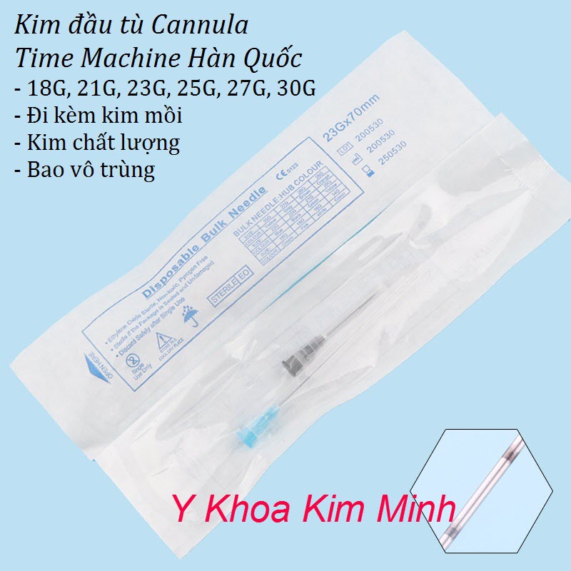 Kim đầu tù cannula Time Machine có kim mồi kèm theo