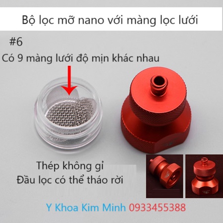 Đầu lọc mỡ, bộ lọc mỡ nano có 9 màng lưới lọc khác nhau